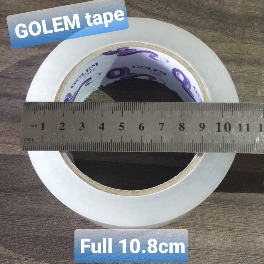 

Lakban Bening GOLEM TAPE FULL Transparan 4cm 90 yard