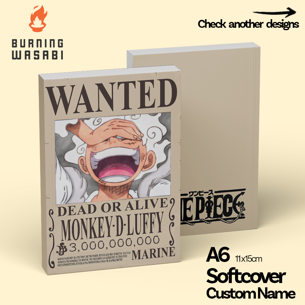 

Buku Saku Pocket One Piece Straw Hat Crew Wanted Poster Luffy Zoro Sanji Custom Softcover A6 Polos