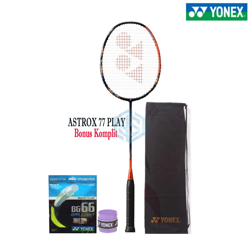Raket Badminton Yonex Astrox 77 Play Bonus Komplit Raket Yonex Astrox 77 Play