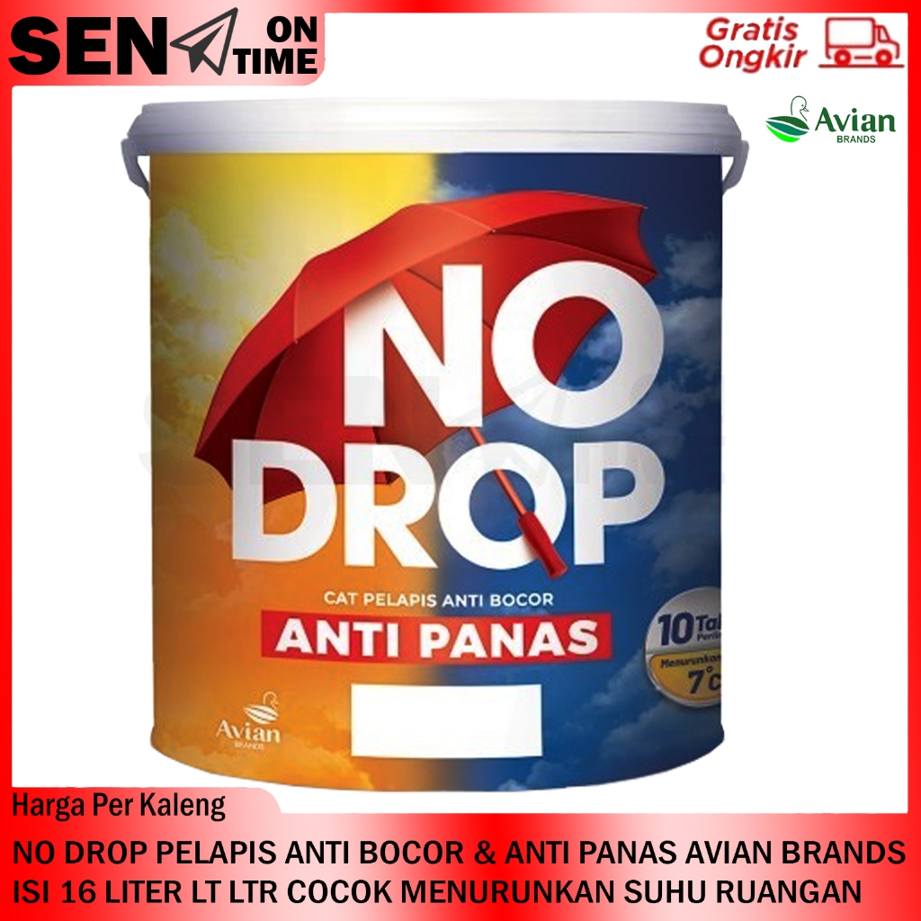 AVIAN BRANDS CAT PELAPIS ANTI BOCOR PANAS NO DROP CET PLAPIS DINDING ISI 16LT LTR LITER KEDAP AIR RE