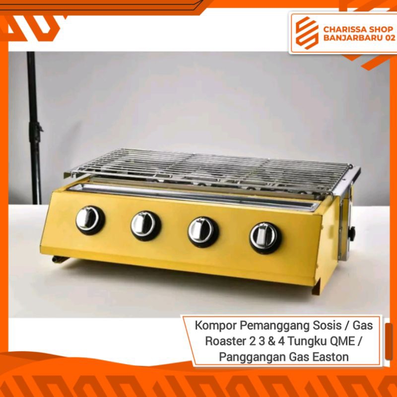 Kompor Pemanggang Sosis / Gas Roaster 2 3 & 4 Tungku QME / Panggangan Gas Easton / Alat Pemanggang S