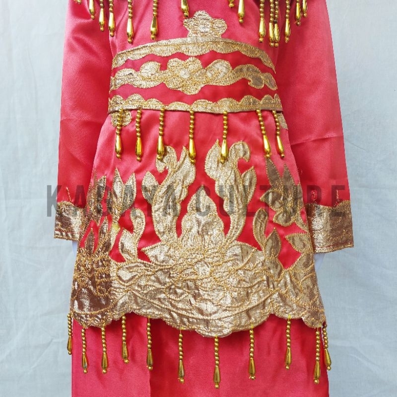 Baju Adat Minang Bordir Anak Perempuan TK - Baju Tari Bordir adat Minang TK - Baju Karnaval Adat