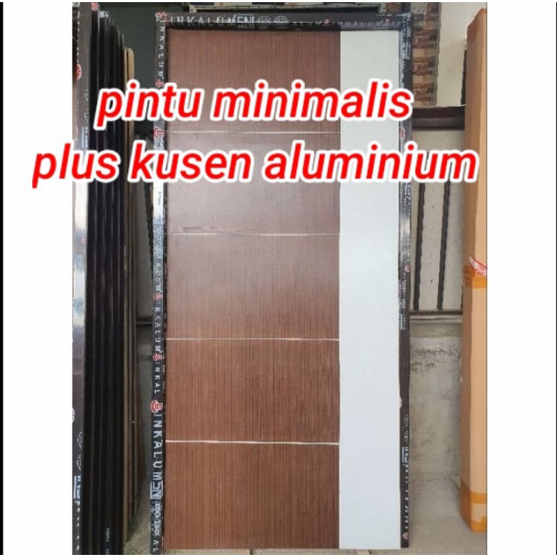 pintu Rumah/pintu kamar+kusen aluminium free lubang kunci