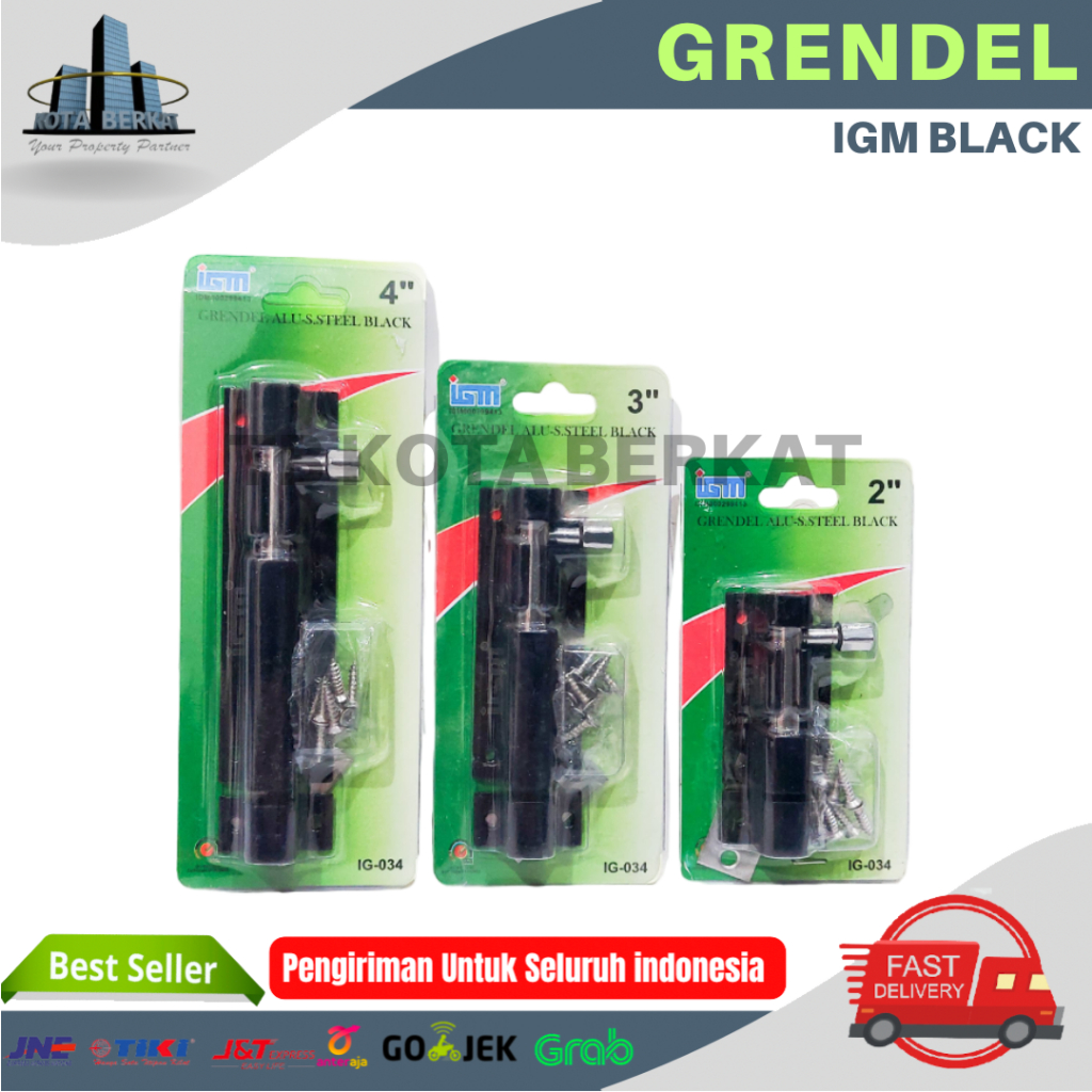GRENDEL IGM / GRENDEL HITAM / GRENDEL JENDELA IGM / GRENDEL PINTU IGM / GRENDEL BLACK
