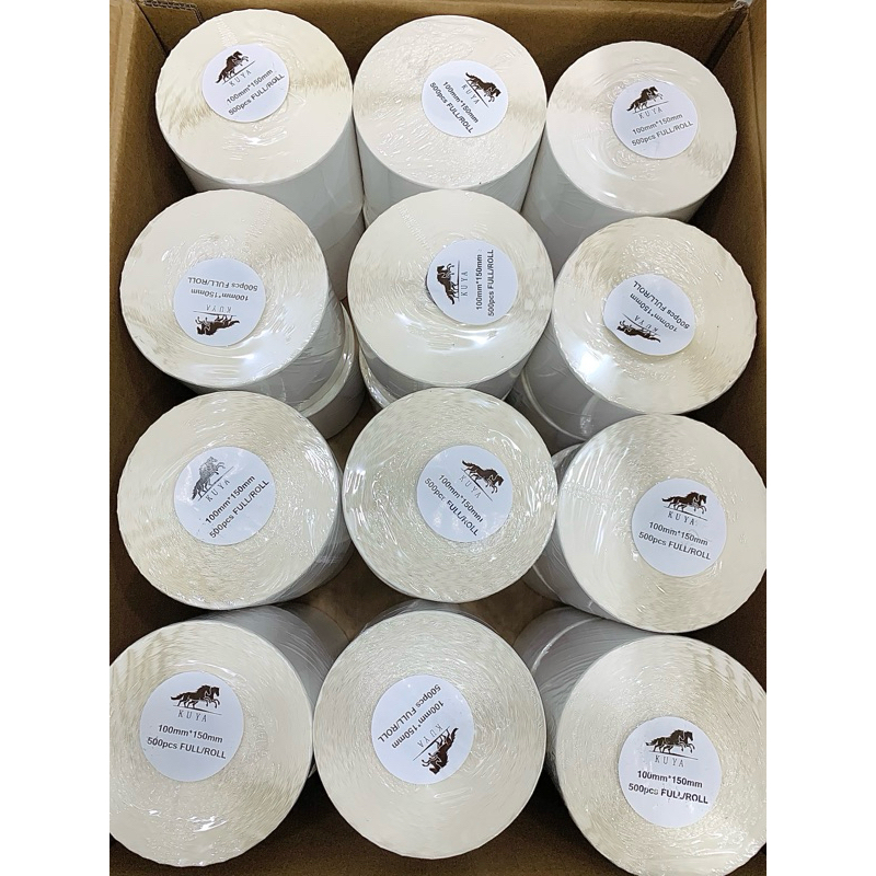 

LABEL THERMAL KUYA HITAM ROLL | LIPAT ALAS KERTAS 1 DUS 100X150X500PCS