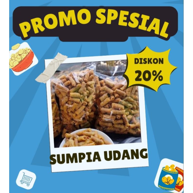 

COD SUMPIA UDANG 1KG SUMPIA LUMPIA UDANG ENAK CEMILAN UDANG