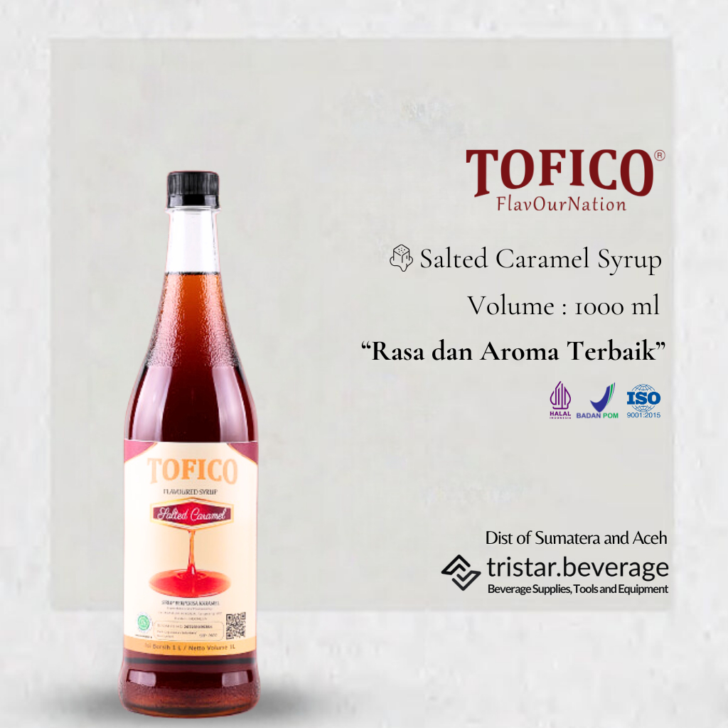 

Tofico Salted Caramel Syrup - Sirup Premium Rasa Karamel Gurih 1000 ml