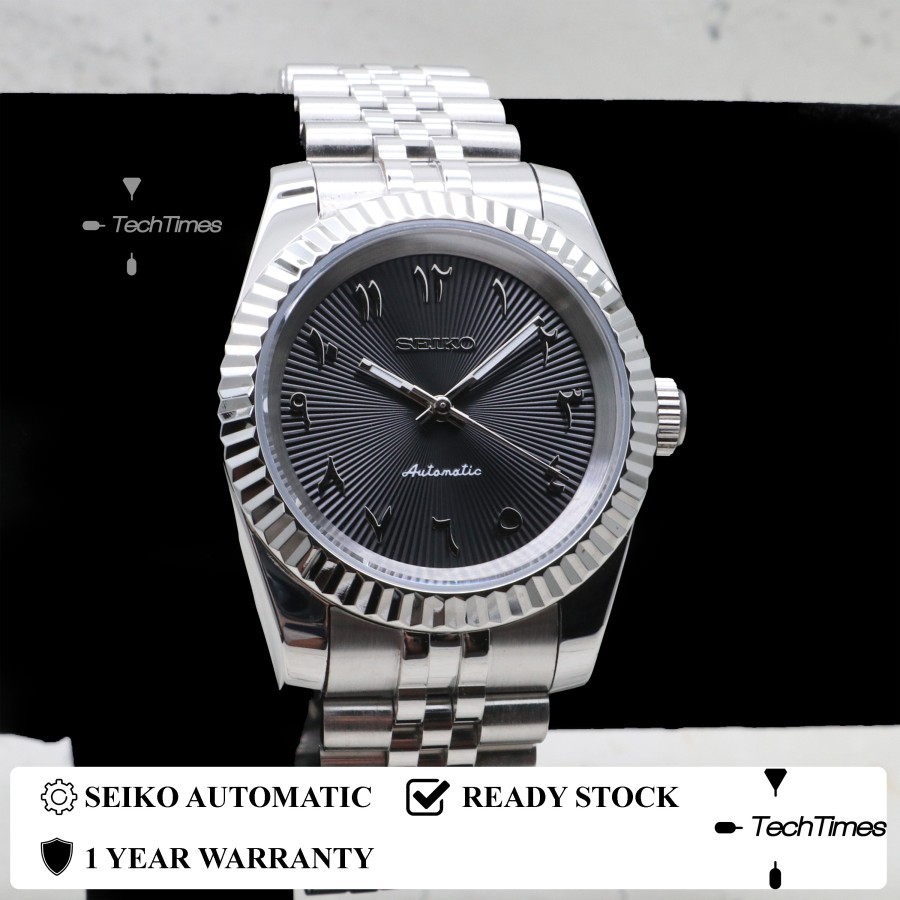 Seiko Datejust Mod Arabic Black Datejust NH35 Seikomod 36MM 39MMM