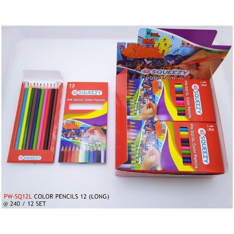 

Pensil Warna Panjang Squeezy 12 warna