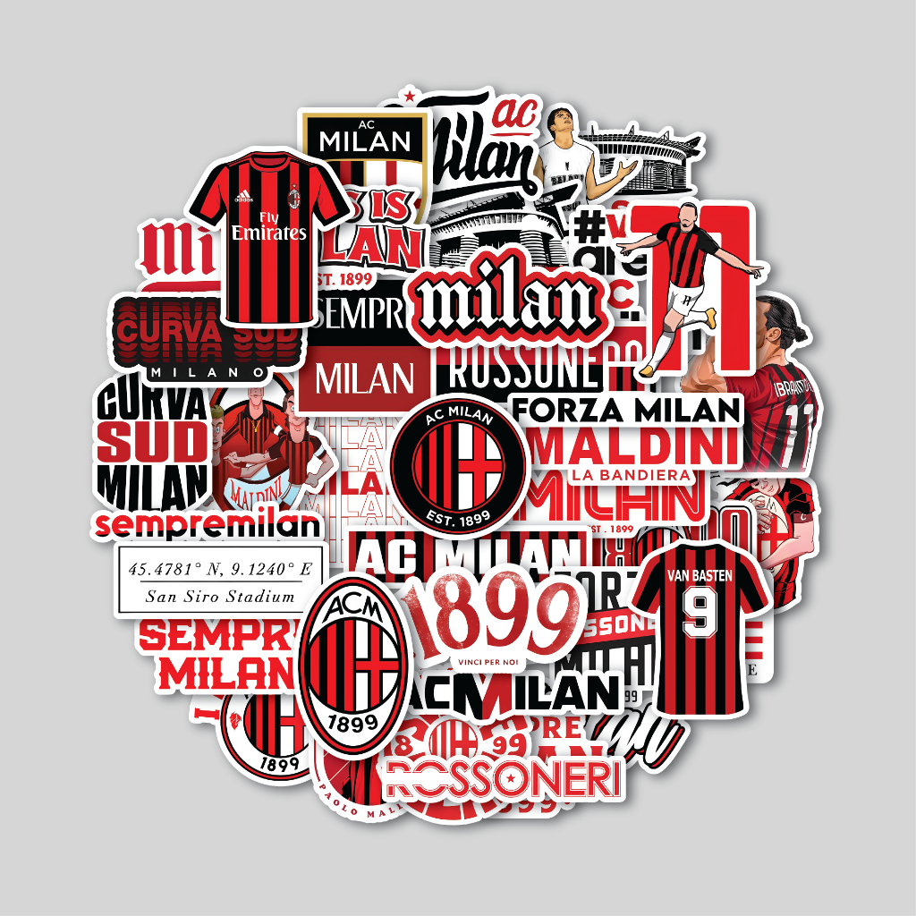 

STICKER PACK AC MILAN | STICKER TUMBLER | STIKER LAPTOP KOPER HELM