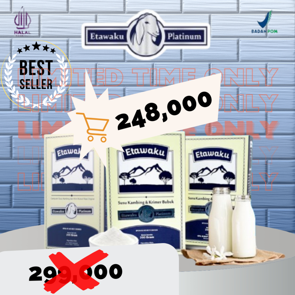 

PAKET 3 BOX SEHAT | Etawaku Platinum Susu Kambing Etawa Untuk Sendi dan Pernafasan