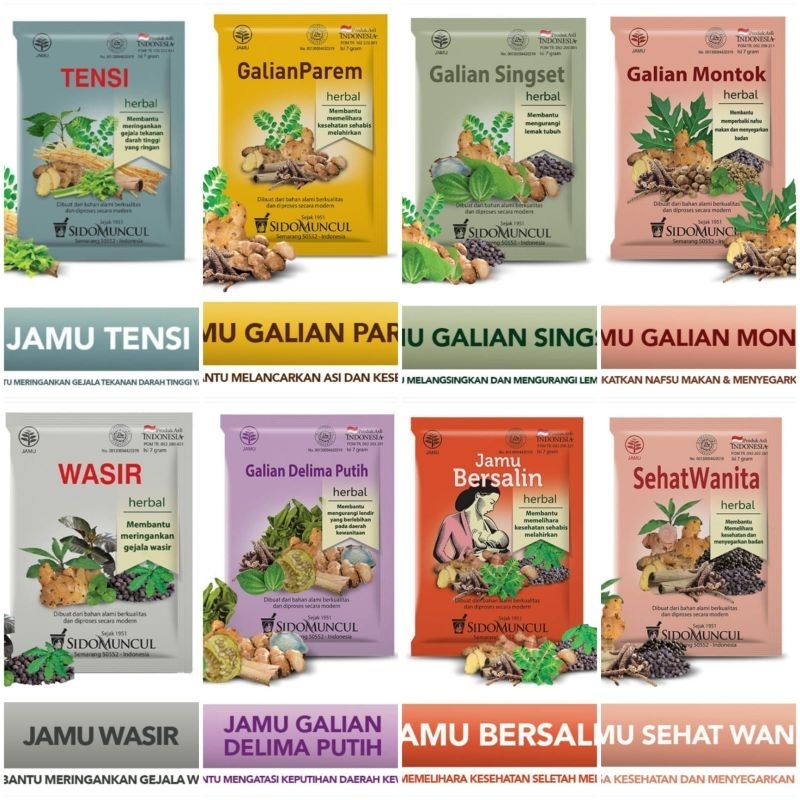 

Serbuk Jamu Seduhan Sido Muncul isi 10 bungkus Varian 1