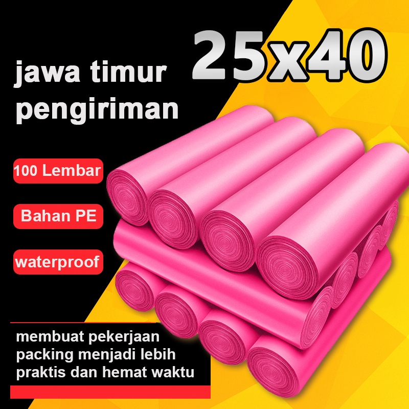 

Pink polymailer 25x40 plastik packing 100PCS Glossy polymailer motif premium Termurah Anti Sobek