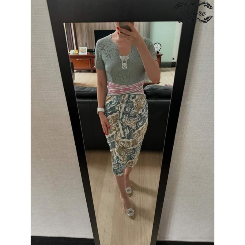 Adore Batik Dress Biru Sage