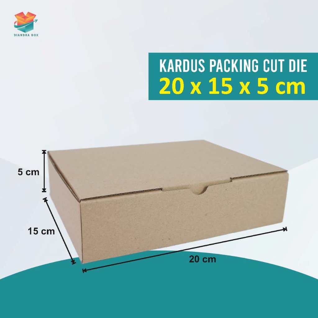 

Kardus Box Packing Hampres 20 x 15 x 5 cm | Fluteseal Standar Box | Cut Die | Type Earlock System