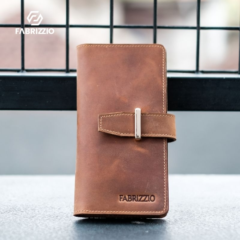 sarung hp dompet hp muat 6,8 inch kulit sapi asli