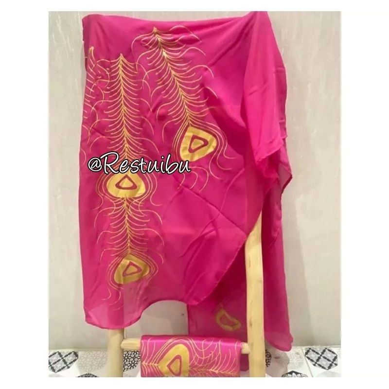 Sayap dan jarik tari merak (Dewasa)