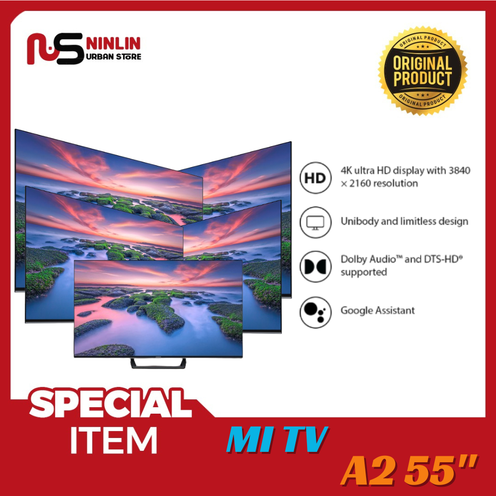 NEW - Xiaomi Mi TV A2 55 Inch 4K UHD Android TV Digital TV