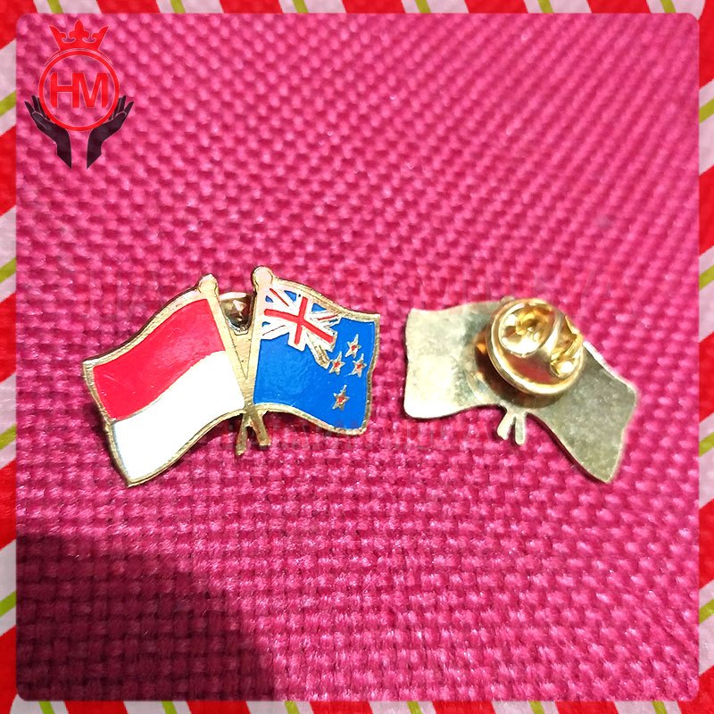 Bros Bendera Indonesia Australia Pin Bendera Persahabatan Indonesia Australia - Harapan Mulya