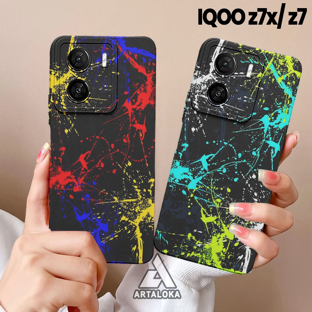 Case VIVO IQOO Z7X/Z7 Softcase Pro Camera MOTIF ABSTRAK - Pelindung hp