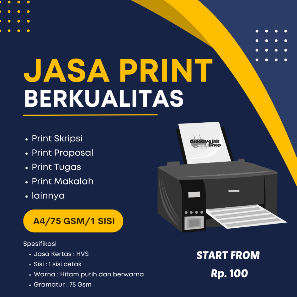 

Jasa print Berkualitas A4 75 GSM