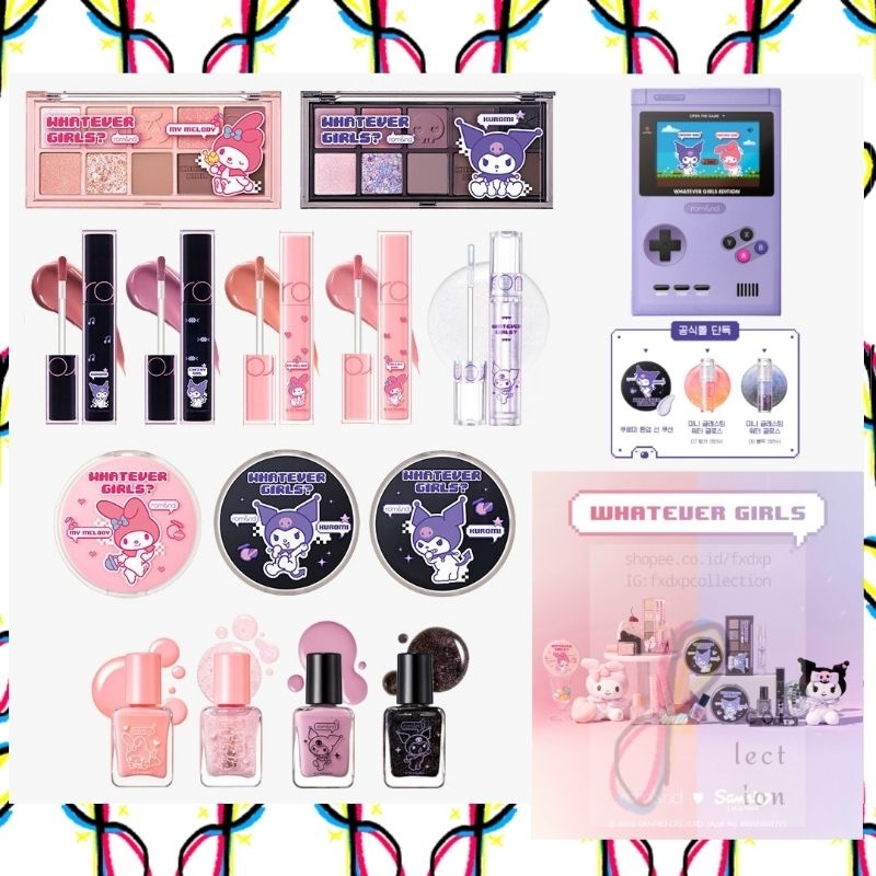 [ READY 🇮🇩 28 Devils Mood Pebble Nail ] rom&nd x Sanrio ( My Melody & Kuromi ) Limited Collab : Bett