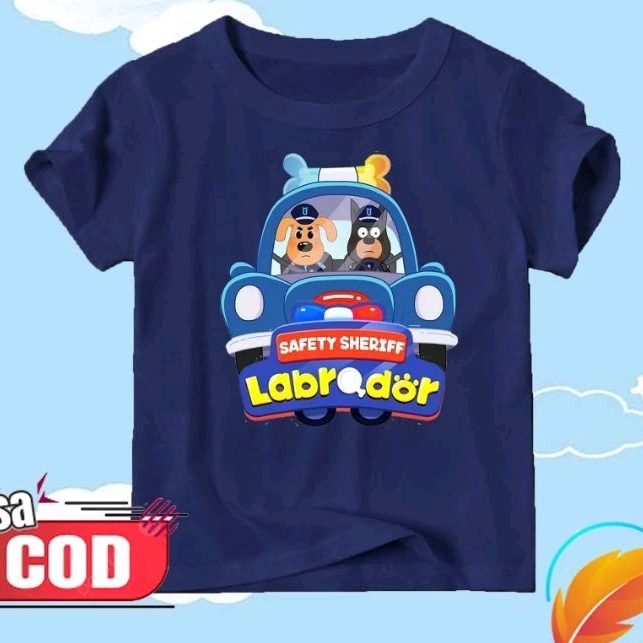KAOS ANAK SAFETY SHERIFF LABRADOR BAJU ANAK KEPALA POLISI LABRADOR FILM ANAK