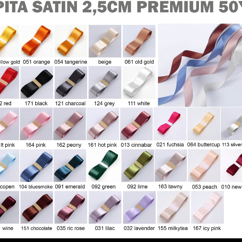 

Promo Hemat ROL Pita Satin 25mm x 5 Yard