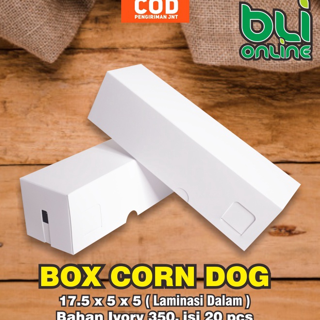 

Sale Khusus Box Corndog 175x5x5 Hotang Sosis Bakar Hotdog Kardus