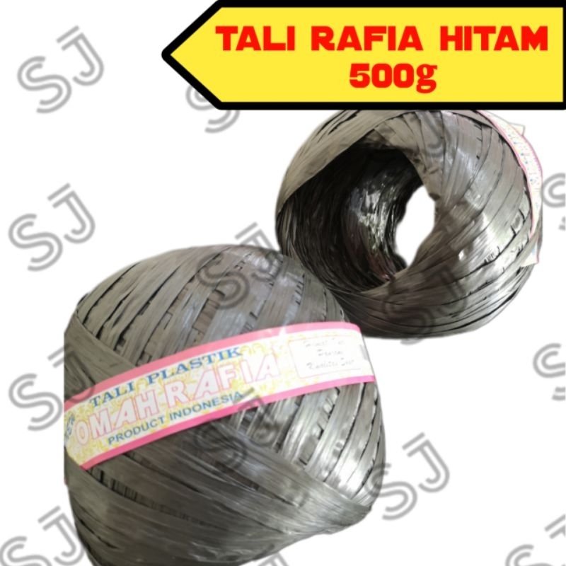 

tali rafia warna hitam 500gr/5ons 1pcs