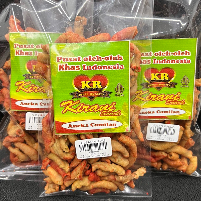 

KERIPIK USUS AYAM CRISPY RASA GURIH DAN PEDAS SUPER ENAK