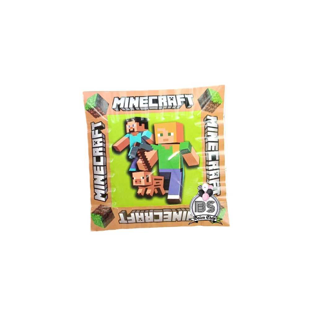 PIRING KERTAS KUE ULANG TAHUN KARAKTER / PIRING KOTAK KUE ULANG TAHUN MINECRAFT