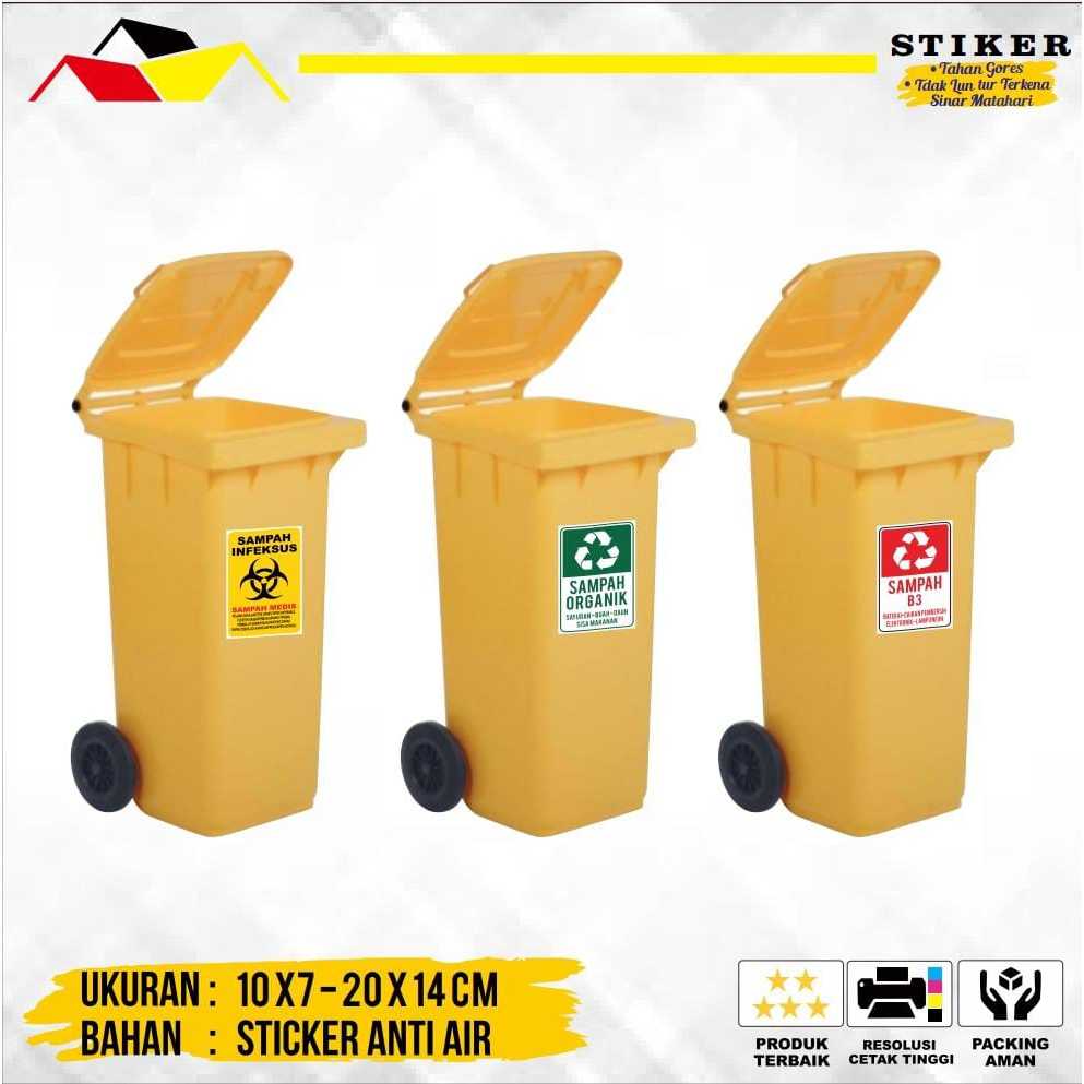 

Stiker label penanda jenis smpah / Stiker Label Sampah / Label Sampah Medis Non Medis