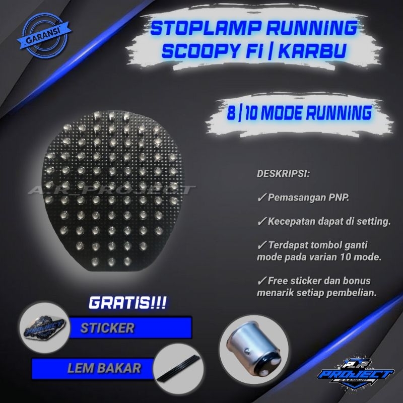 Lampu Stoplamp Running Scoopy Karbu Scoopy Fi Lampu Stop Lampu Rem Variasi