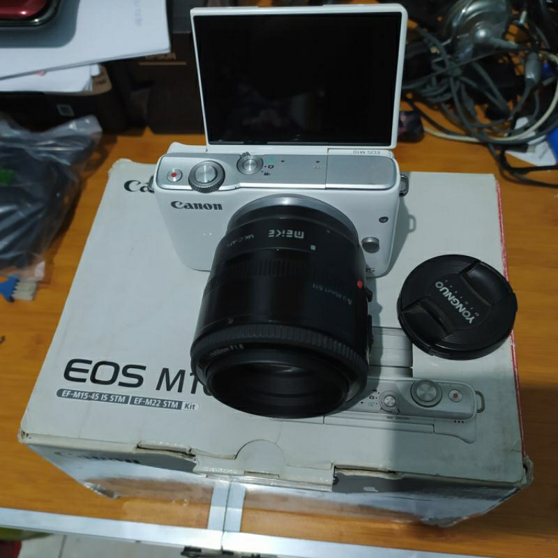 Canon M10 plus lensa fix YN50MM