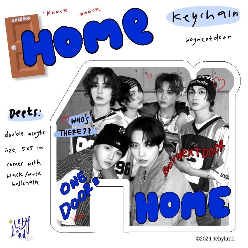 (Last stock) BOYNEXTDOOR 'Home' BND Keychain gantungan kunci bonedo