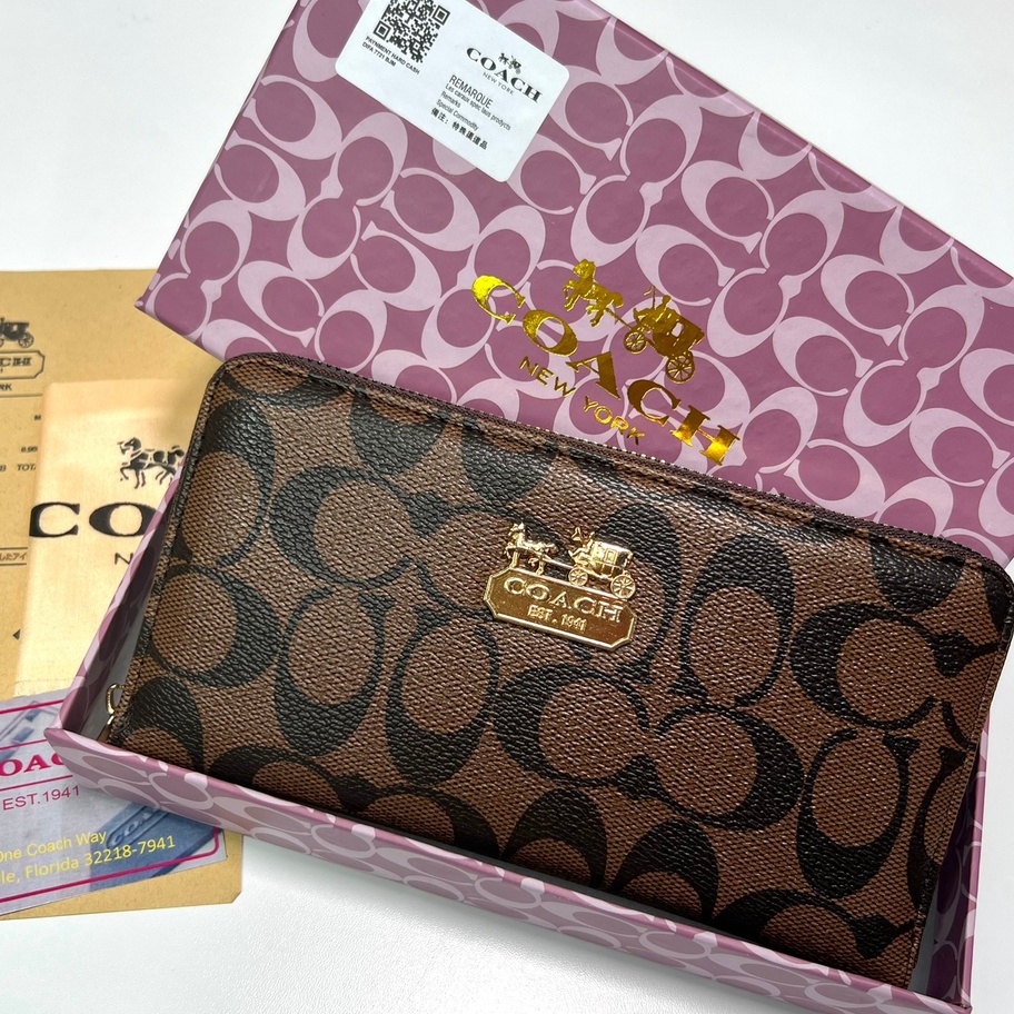 Promo DOMPET wanita IMPORT COACH PANJANG SUPER FREE BOX DUSTBAG  FAKEBILL
