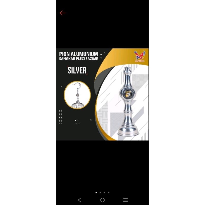 Pion logam silver pleci sazime ori