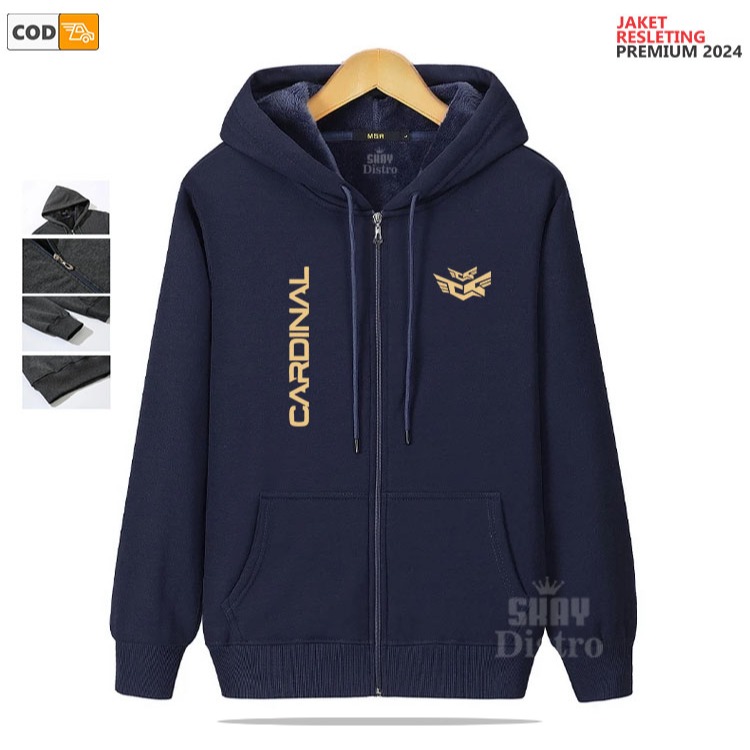Cod Jaket Resleting Cardinal Kirka Keren Text Gold Hoodie Resleting Jaket Hoodie Jaket Resleting