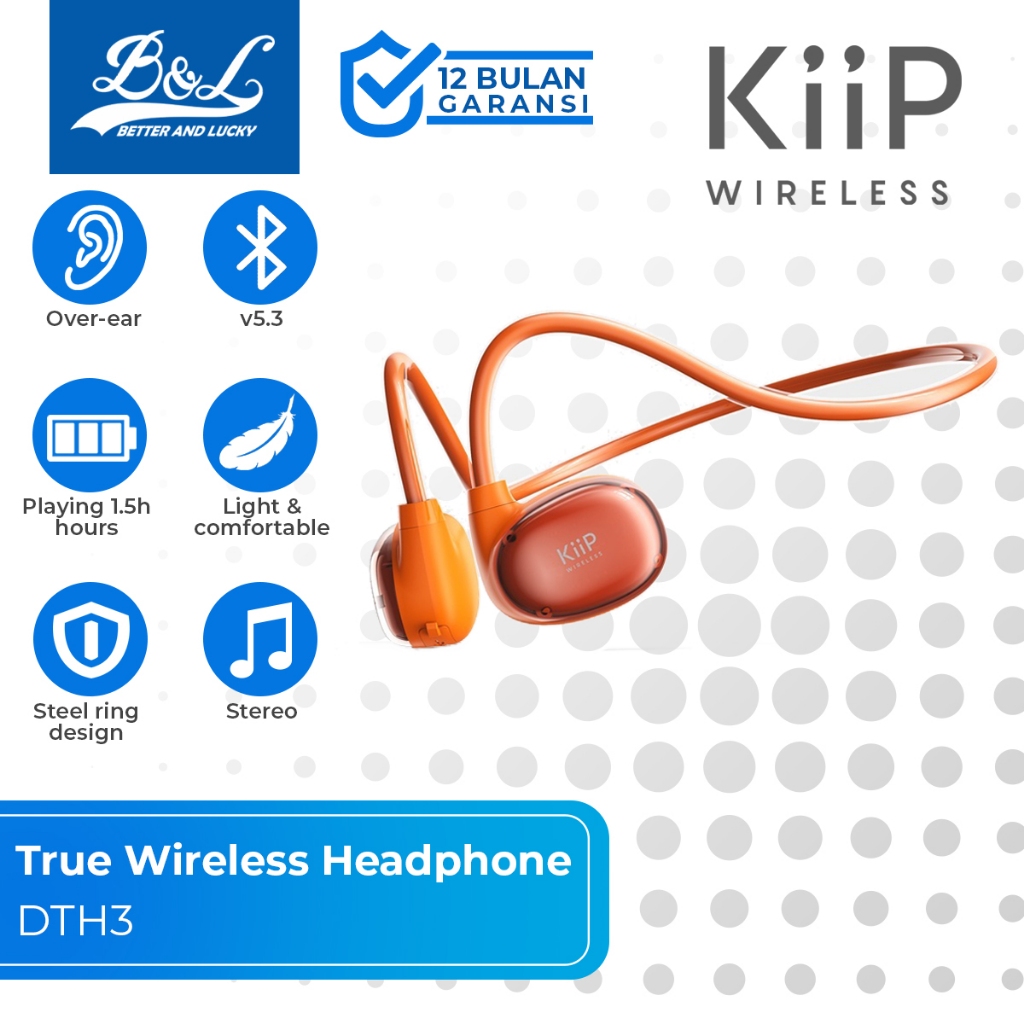 KIIP WIRELESS DTH3 Over-ear True Wireless Headphones for Sport