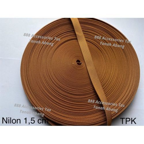 Tali Webbing Nylon Bintik Timbul, Tali Tas 1,5 cm IMPORT