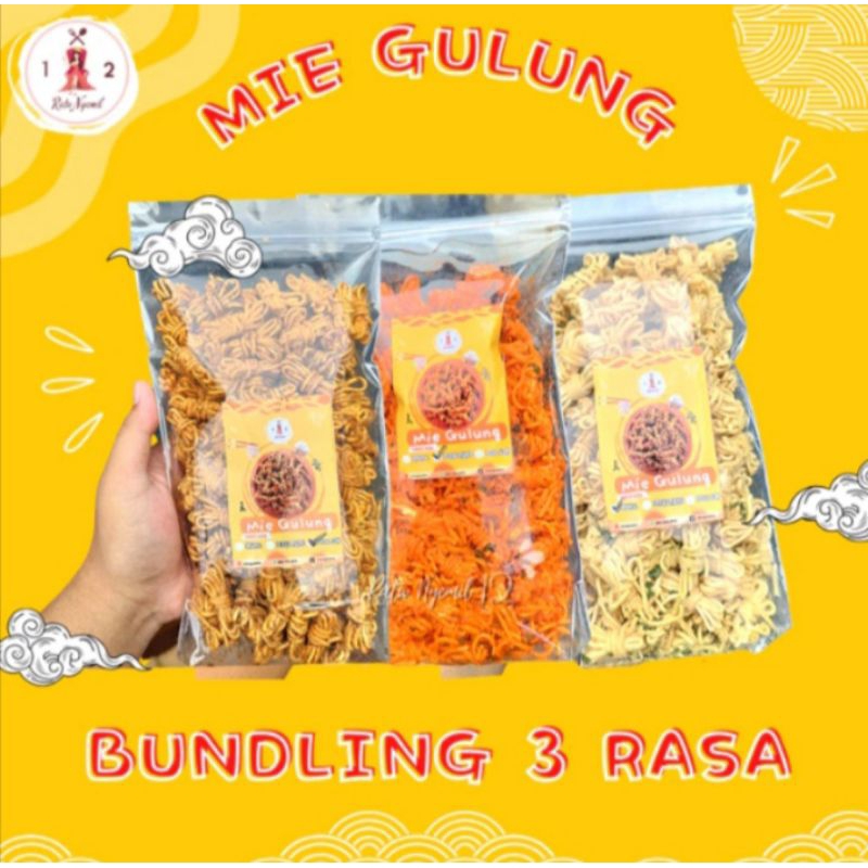 

Mie Gulung Cetar Bundling 3 Rasa 200 gram by Ratu Ngemil