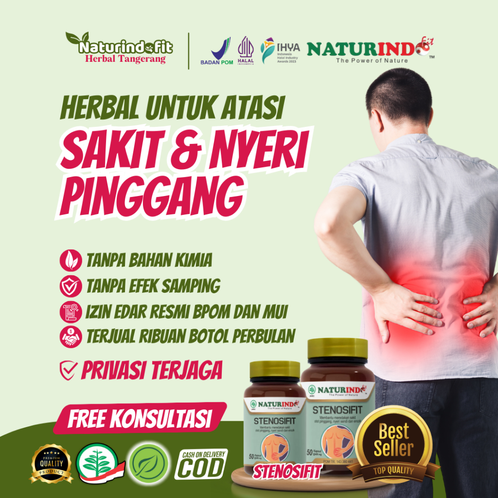 Jamu Obat Sakit Pinggang Obat Herbal Sakit Pinggang Obat Encok Naturindo Stenosifit