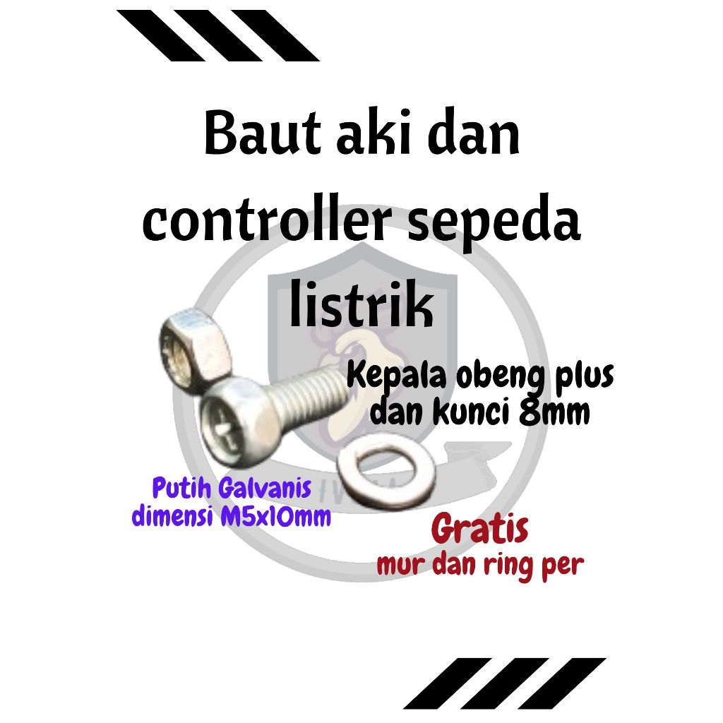 (Isi 5 set) Baut aki sepeda listrik motor listrik baut controller sepeda listrik motor listrik