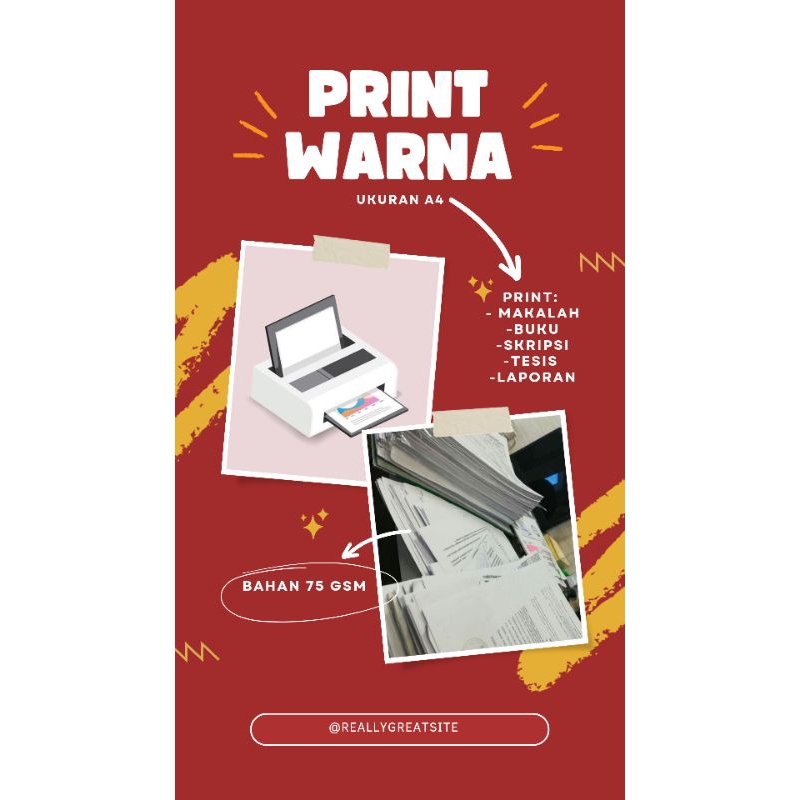 

Jasa Print Warna/Cetak Buku Termurah A4 75 GSM