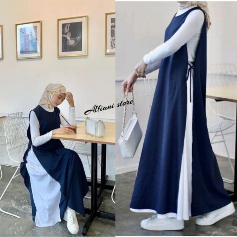 OUTER KONDANGAN POLOS CRINKLE AIRFLOW / OUTWEAR WANITA KEKINIAN