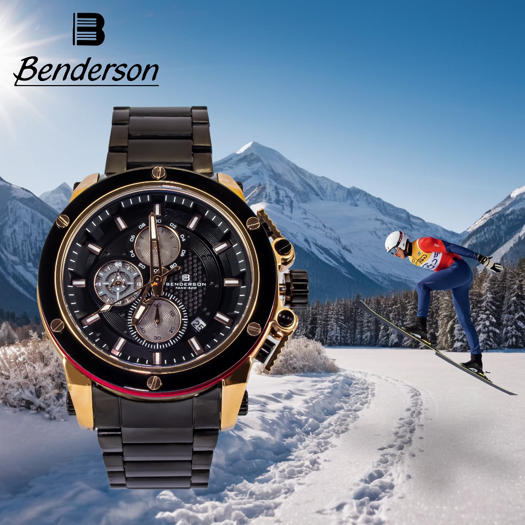 BENDERSON 1730 JAM TANGAN PRIA SPORT CHRONO+DATE AKTIF 3ATM WATER RESISTANT