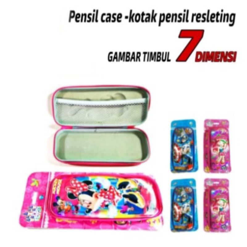 

Pensil Case Resleting 7 Dimensi Gambar Timbul/Pensil Case Karakter/Pensil Case Model Resleting/Tempat Pensil