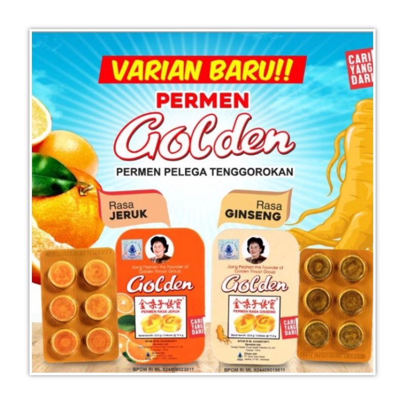 

Golden Permen Pelega Tenggorokan Lozenges