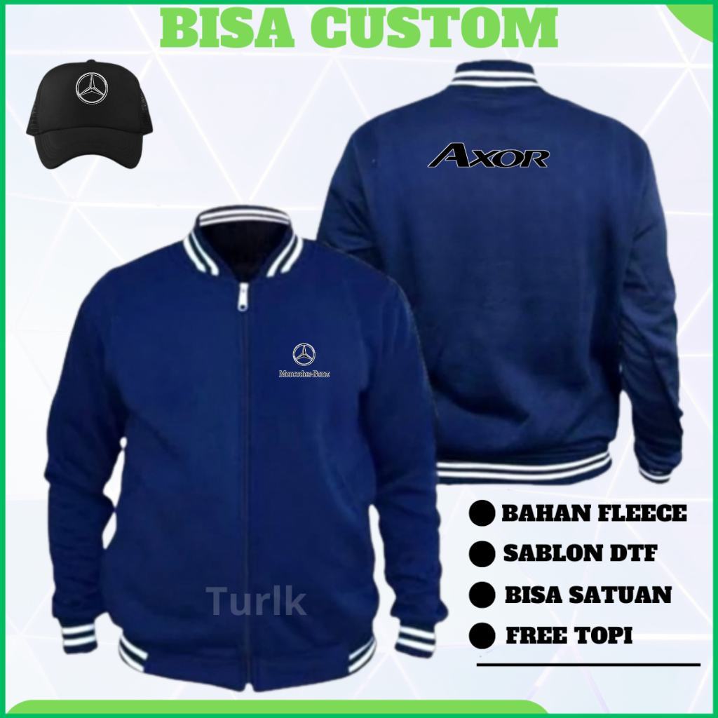 Jaket Mercedes Benz Axor Jaket Varsity Custom